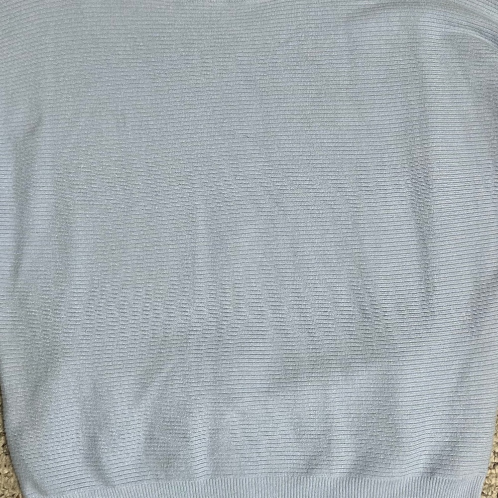 Matching Sweater Set Ribbed Light Blue Size Large - Picture 8 of 11